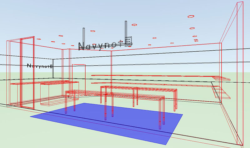 Vectorworks 3D「ワイヤフレーム設定」で2D図形を面として表示させる。