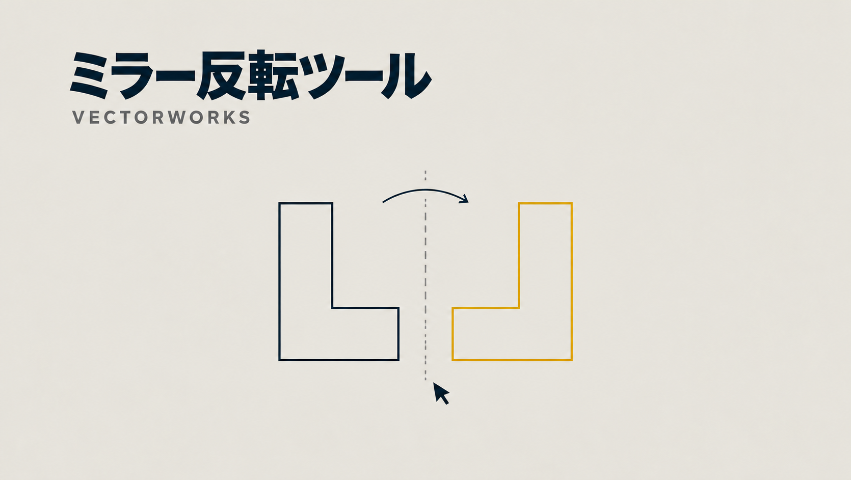 Vectorworks ミラー反転ツールの使い方
