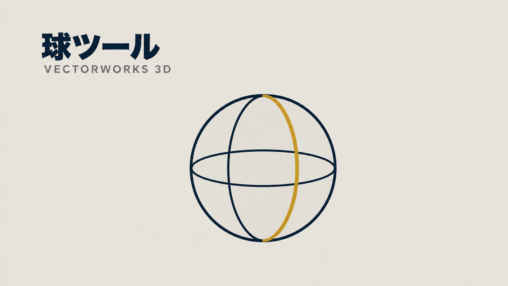 Vectorworks 3Dの球体を素早く作成する球ツールの使い方