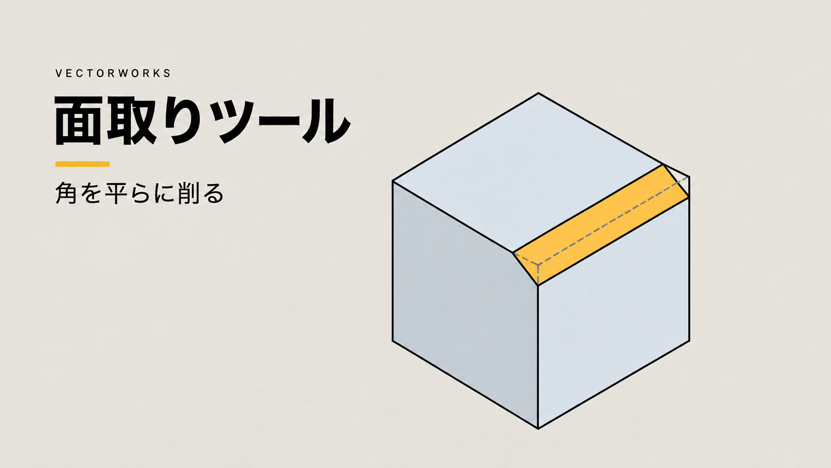 Vectorworks 3D 角を隅切る3D面取りツールの使い方